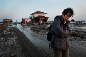 SENDAI, JAPAN--In Natori area of the town of Sendai was completely destroyed by the earthquake and tsunami that followed. A man wanders through the debris. (Carolyn Cole/Los Angeles Times)